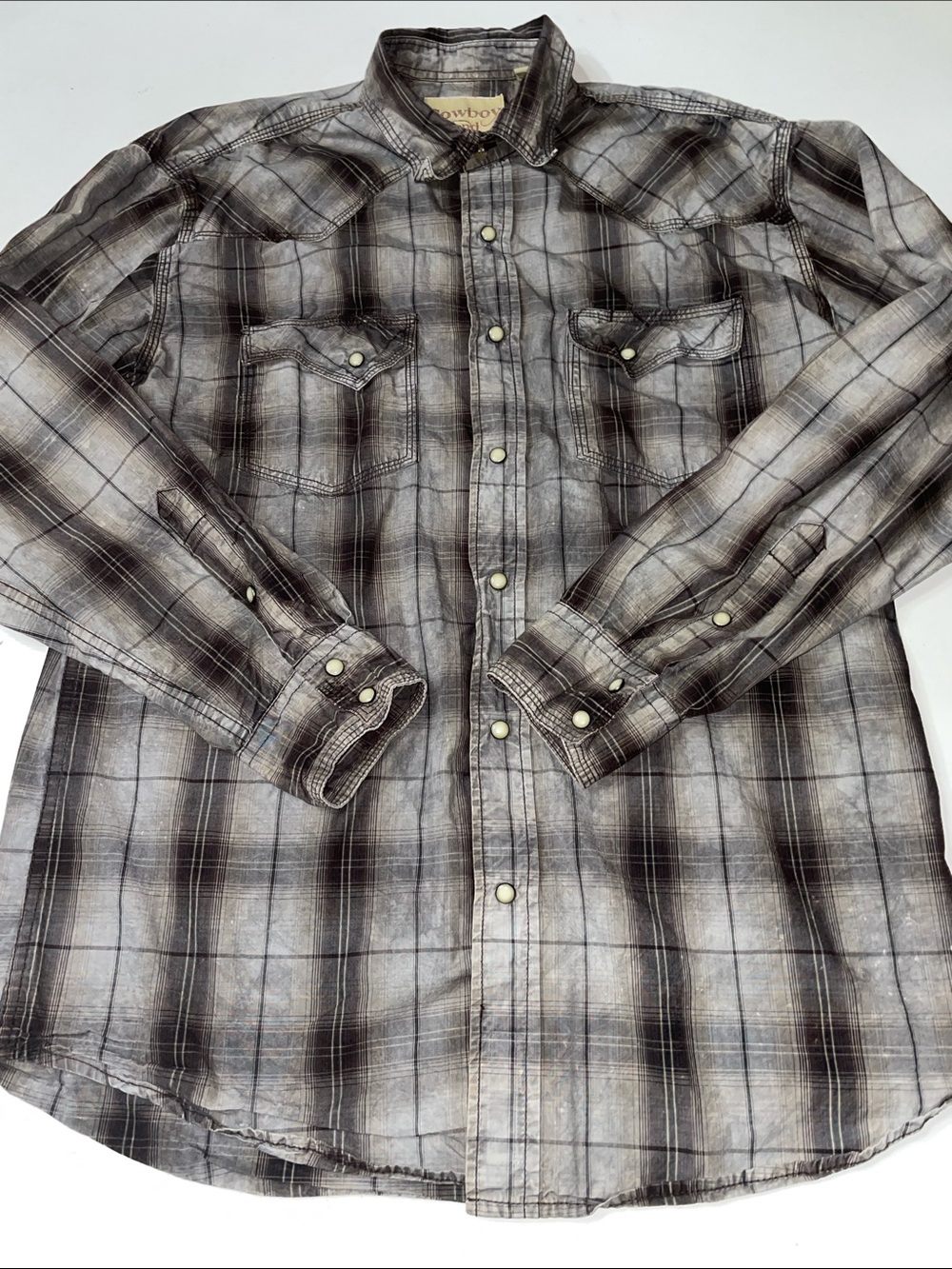 Cowboy Legend pearl button snap mens shirt large